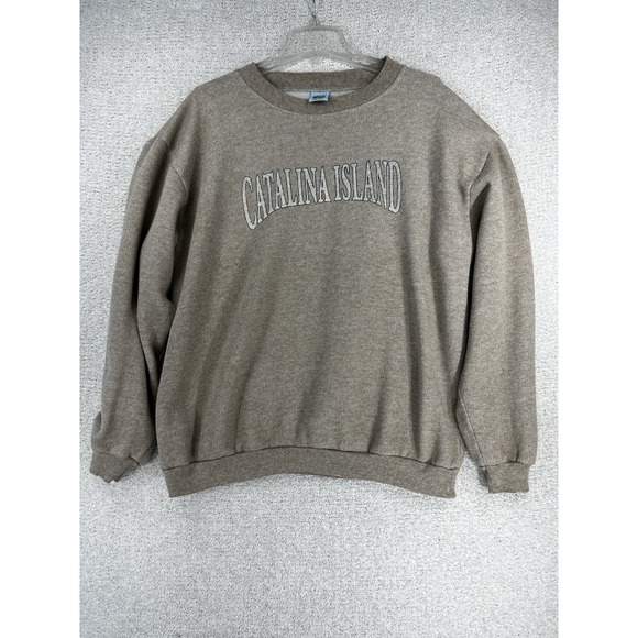 Catalina Other - Sun Triangle Sweatshirt Mens L Catalina Island Ribbed Tan Beige Made in USA VTG